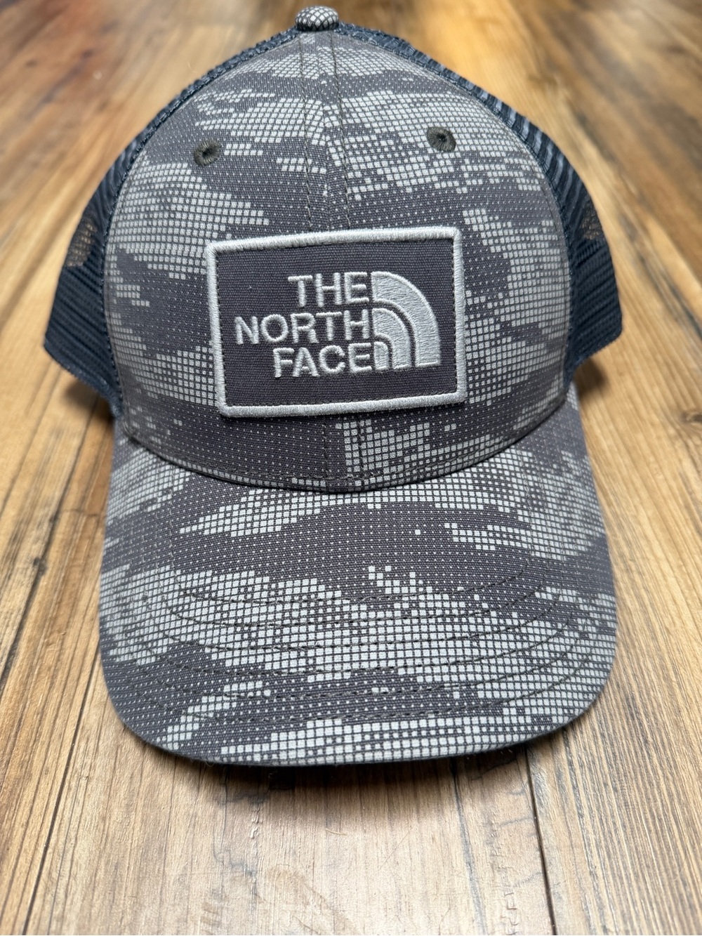 The North Face Men's Gray Digital Camo Trucker Hat